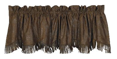 HomeMax Imports Faux Tooled Leather Valance 